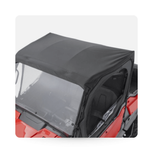 Pioneer 1000-3P Fabric Roof / Rear Panel (Black)
